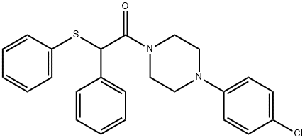 1-[4-(4-chlorophenyl)piperazin-1-yl]-2-phenyl-2-phenylsulfanylethanone Struktur