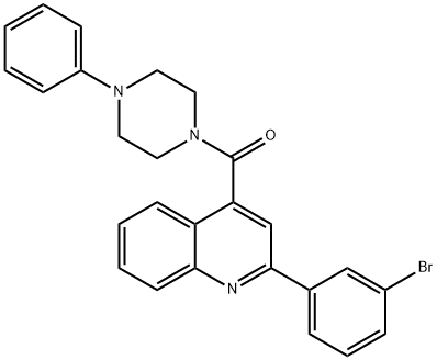 [2-(3-bromophenyl)quinolin-4-yl]-(4-phenylpiperazin-1-yl)methanone Struktur