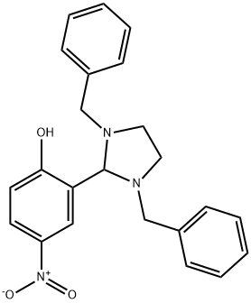 2-(1,3-dibenzylimidazolidin-2-yl)-4-nitrophenol Struktur