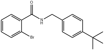 2-bromo-N-[(4-tert-butylphenyl)methyl]benzamide Struktur