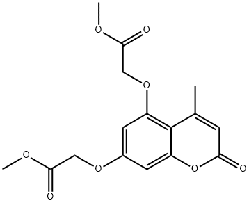 methyl 2-[5-(2-methoxy-2-oxoethoxy)-4-methyl-2-oxochromen-7-yl]oxyacetate Struktur