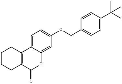 3-[(4-tert-butylphenyl)methoxy]-7,8,9,10-tetrahydrobenzo[c]chromen-6-one Struktur