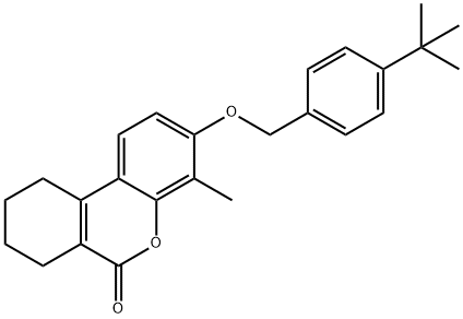 3-[(4-tert-butylphenyl)methoxy]-4-methyl-7,8,9,10-tetrahydrobenzo[c]chromen-6-one Structure