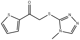 2-[(4-methyl-1,2,4-triazol-3-yl)sulfanyl]-1-thiophen-2-ylethanone Struktur