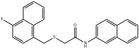 2-[(4-fluoronaphthalen-1-yl)methylsulfanyl]-N-naphthalen-2-ylacetamide Struktur