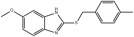 6-methoxy-2-[(4-methylphenyl)methylsulfanyl]-1H-benzimidazole Struktur