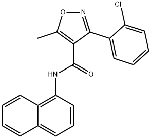 3-(2-chlorophenyl)-5-methyl-N-naphthalen-1-yl-1,2-oxazole-4-carboxamide Struktur