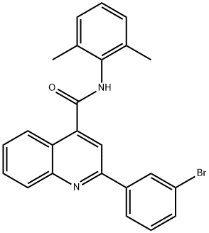 2-(3-bromophenyl)-N-(2,6-dimethylphenyl)quinoline-4-carboxamide Struktur