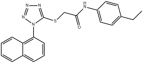 N-(4-ethylphenyl)-2-(1-naphthalen-1-yltetrazol-5-yl)sulfanylacetamide Struktur