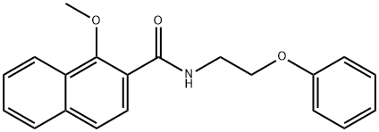 1-methoxy-N-(2-phenoxyethyl)naphthalene-2-carboxamide Struktur