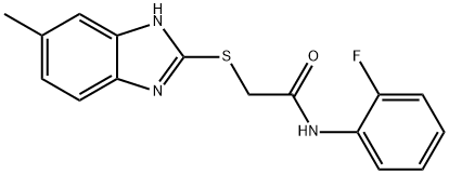 N-(2-fluorophenyl)-2-[(6-methyl-1H-benzimidazol-2-yl)sulfanyl]acetamide Struktur