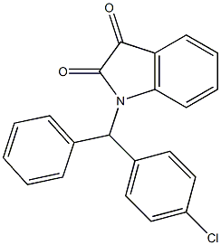 1-[(4-chlorophenyl)-phenylmethyl]indole-2,3-dione Structure