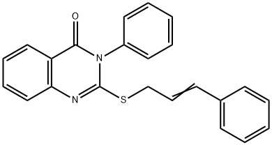 3-phenyl-2-[(E)-3-phenylprop-2-enyl]sulfanylquinazolin-4-one Structure