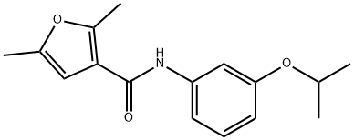 2,5-dimethyl-N-(3-propan-2-yloxyphenyl)furan-3-carboxamide Struktur