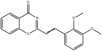 2-[(E)-2-(2,3-dimethoxyphenyl)ethenyl]-1,3-benzoxazin-4-one Struktur