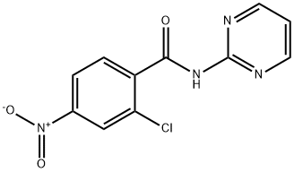 2-chloro-4-nitro-N-pyrimidin-2-ylbenzamide Struktur