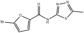 5-bromo-N-(5-methyl-1,3,4-thiadiazol-2-yl)furan-2-carboxamide Struktur