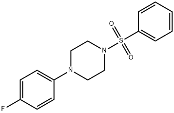 1-(benzenesulfonyl)-4-(4-fluorophenyl)piperazine Struktur