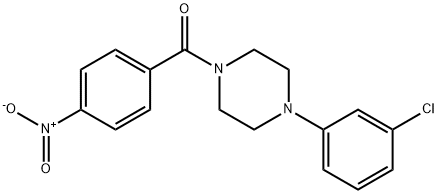 [4-(3-chlorophenyl)piperazin-1-yl]-(4-nitrophenyl)methanone Structure