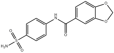 N-(4-sulfamoylphenyl)-1,3-benzodioxole-5-carboxamide Struktur