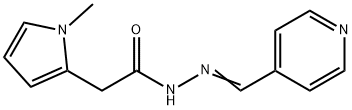 2-(1-methylpyrrol-2-yl)-N-[(E)-pyridin-4-ylmethylideneamino]acetamide Struktur