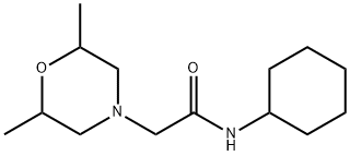 N-cyclohexyl-2-(2,6-dimethylmorpholin-4-yl)acetamide Struktur