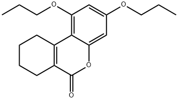 1,3-dipropoxy-7,8,9,10-tetrahydrobenzo[c]chromen-6-one Struktur