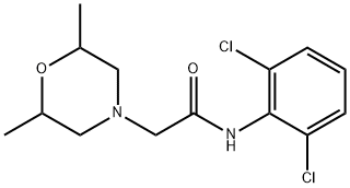 N-(2,6-dichlorophenyl)-2-(2,6-dimethylmorpholin-4-yl)acetamide Struktur