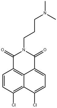 6,7-dichloro-2-[3-(dimethylamino)propyl]benzo[de]isoquinoline-1,3-dione Struktur