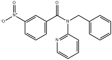 N-benzyl-3-nitro-N-pyridin-2-ylbenzamide Struktur