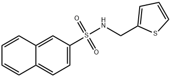 N-(thiophen-2-ylmethyl)naphthalene-2-sulfonamide Struktur