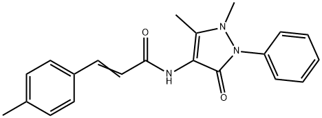 (E)-N-(1,5-dimethyl-3-oxo-2-phenylpyrazol-4-yl)-3-(4-methylphenyl)prop-2-enamide Struktur