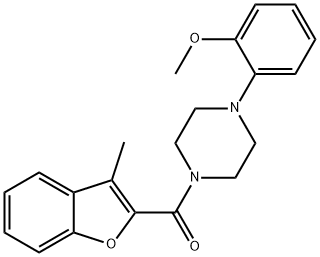 [4-(2-methoxyphenyl)piperazin-1-yl]-(3-methyl-1-benzofuran-2-yl)methanone Struktur