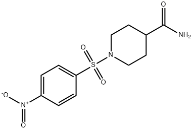 1-(4-nitrophenyl)sulfonylpiperidine-4-carboxamide Struktur