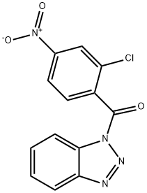 benzotriazol-1-yl-(2-chloro-4-nitrophenyl)methanone Struktur