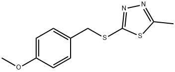 2-[(4-methoxyphenyl)methylsulfanyl]-5-methyl-1,3,4-thiadiazole Struktur