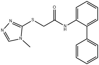 2-[(4-methyl-1,2,4-triazol-3-yl)sulfanyl]-N-(2-phenylphenyl)acetamide Struktur