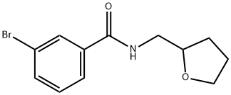 3-bromo-N-(oxolan-2-ylmethyl)benzamide Struktur