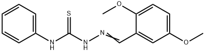 1-[(E)-(2,5-dimethoxyphenyl)methylideneamino]-3-phenylthiourea Struktur