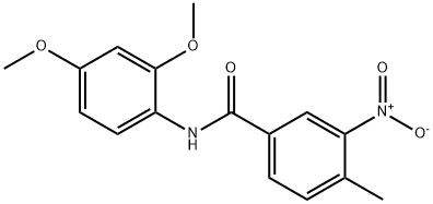 N-(2,4-dimethoxyphenyl)-4-methyl-3-nitrobenzamide Struktur