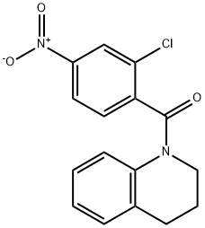 (2-chloro-4-nitrophenyl)-(3,4-dihydro-2H-quinolin-1-yl)methanone Struktur