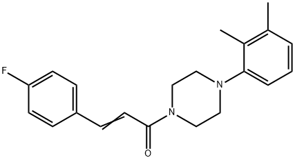 (E)-1-[4-(2,3-dimethylphenyl)piperazin-1-yl]-3-(4-fluorophenyl)prop-2-en-1-one Struktur