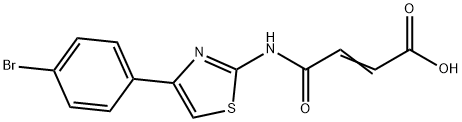 (E)-4-[[4-(4-bromophenyl)-1,3-thiazol-2-yl]amino]-4-oxobut-2-enoic acid Struktur