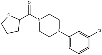 [4-(3-chlorophenyl)piperazin-1-yl]-(oxolan-2-yl)methanone Struktur