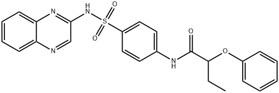 2-phenoxy-N-[4-(quinoxalin-2-ylsulfamoyl)phenyl]butanamide Struktur