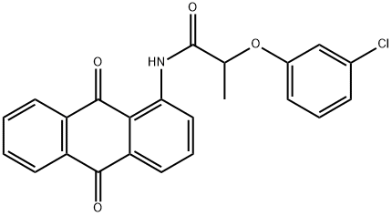 2-(3-chlorophenoxy)-N-(9,10-dioxoanthracen-1-yl)propanamide Struktur