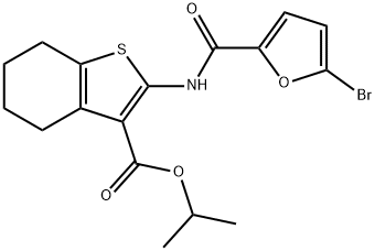 propan-2-yl 2-[(5-bromofuran-2-carbonyl)amino]-4,5,6,7-tetrahydro-1-benzothiophene-3-carboxylate Struktur