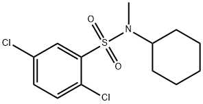 2,5-dichloro-N-cyclohexyl-N-methylbenzenesulfonamide Struktur