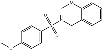 4-methoxy-N-[(2-methoxyphenyl)methyl]benzenesulfonamide Struktur