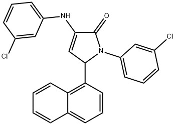 4-(3-chloroanilino)-1-(3-chlorophenyl)-2-naphthalen-1-yl-2H-pyrrol-5-one Struktur